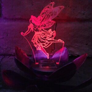 Solar Optical Fairy Double Spinner Garden Stake, Yard Art